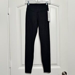 NWT Lululemon Wunder Under SmoothCover High-Rise Tight 28" Leopardo Shift Black